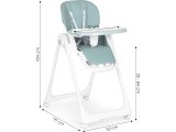Feeding chair height adjustment eco leather straps double tray