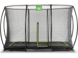 EXIT Silhouette ground trampoline 244x366cm with safety net - black Outdoor Rectangular Coil spring Sunken trampoline