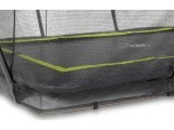 EXIT Silhouette ground trampoline 244x366cm with safety net - black Outdoor Rectangular Coil spring Sunken trampoline