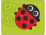 Ladybug. Wooden puzzle with pins.