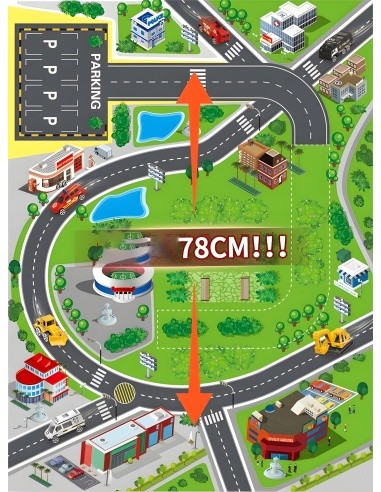 Car garage XXL police station 5 levels + mat with city 82 elements