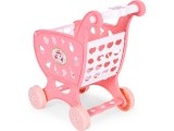 Shopping cart for supermarket kitchen + 18 accessories pink