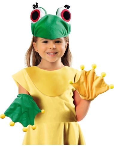 Frog. Hat and gloves