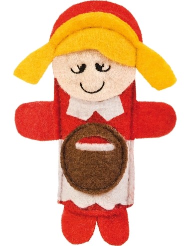 Finger puppets set. Little Red Riding Hood