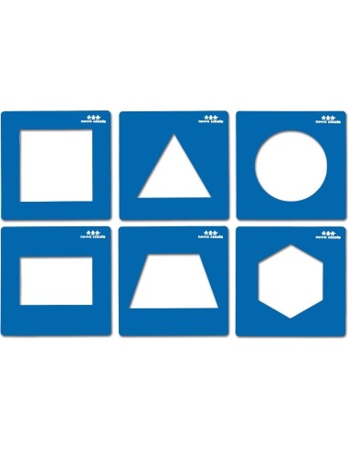 Trafaretai - Geometrinės Figūros 6 vnt.