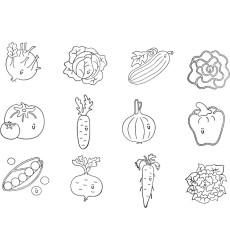 Vegetables. Stamps