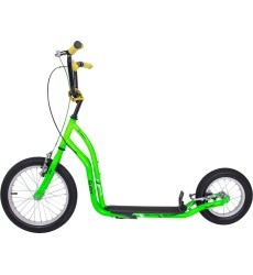 Paspirtukas su pripučiamais ratais inSPORTline Suter SE (iki 100kg) - Green