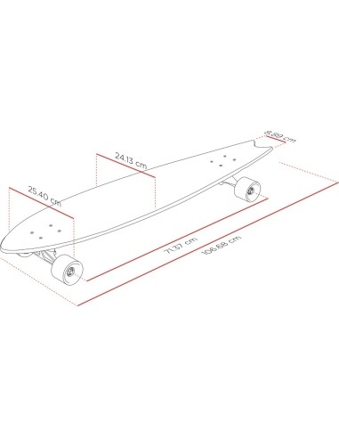 Longboard Street Surfing Fishtail – The Leaf 42”