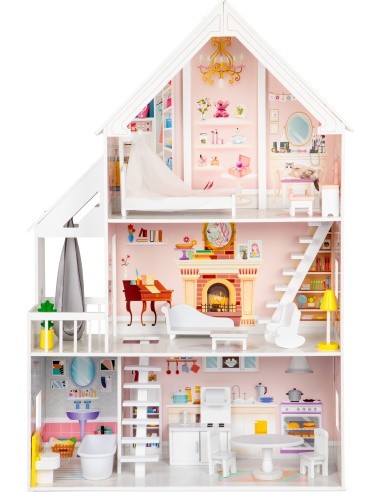 Wooden Dollhouse Eco Toys Powder Mansion