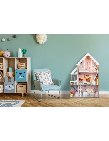 Wooden Dollhouse Eco Toys Powder Mansion