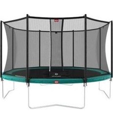 Batutas BERG Favorit Regular 430, žalias, su saugos tinklu Comfort