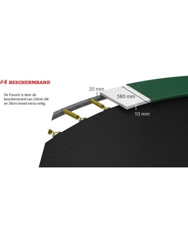 Trampoline Set BERG Favorit Regular 430 Green + Safety Net Comfort