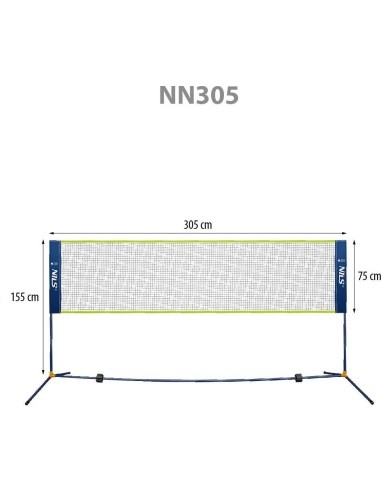 NN305 BADMINTON NET 305CM FULL COVER NILS