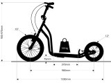 Kick Scooter inSPORTline Suter SE Black-Yellow