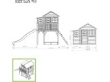EXIT Loft 750 wooden playhouse - natural