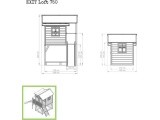 EXIT Loft 750 wooden playhouse - natural