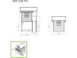EXIT Loft 750 wooden playhouse - natural