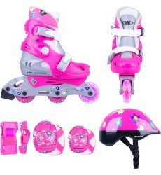 Children’s Rollerblading Set WORKER Polly LED – with Light-Up Wheels