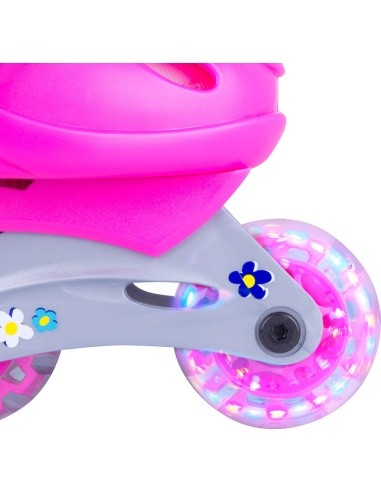 Children’s Rollerblading Set WORKER Polly LED – with Light-Up Wheels