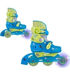 Children’s Rollerblades WORKER TriGo Skate LED – with Light-Up Wheels - Blue