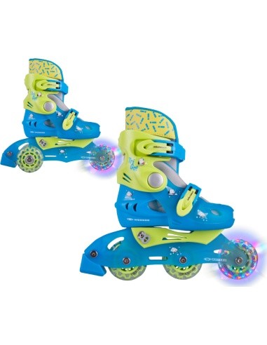 Children’s Rollerblades WORKER TriGo Skate LED – with Light-Up Wheels - Blue