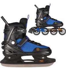NH18188 2IN1 IN-LINE SKATES/HOCKEY ICE SKATES - Grey-Pink