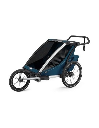 Multi-Sport dviračio priekaba, vežimėlis vaikui Thule Chariot Cross Majolica Blue, dvivietis