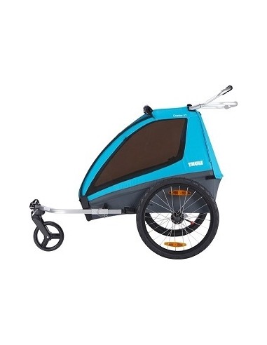 Dviračio priekaba, vežimėlis vaikui Thule Coaster XT, dvivietis, mėlynas