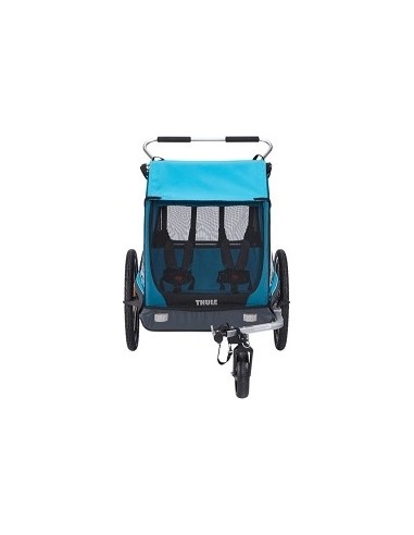 Dviračio priekaba, vežimėlis vaikui Thule Coaster XT, dvivietis, mėlynas
