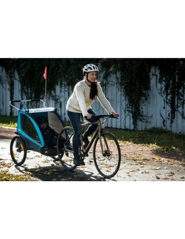 Dviračio priekaba, vežimėlis vaikui Thule Coaster XT, dvivietis, juodas