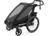 Multi-Sport dviračio priekaba, vežimėlis vaikui Thule Chariot Sport Midnight Black on Black, vienvietis