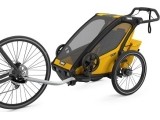 Multi-Sport dviračio priekaba, vežimėlis vaikui Thule Chariot Sport Black/Spectra Yellow, vienvietis