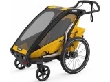 Multi-Sport dviračio priekaba, vežimėlis vaikui Thule Chariot Sport Black/Spectra Yellow, vienvietis