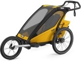 Multi-Sport dviračio priekaba, vežimėlis vaikui Thule Chariot Sport Black/Spectra Yellow, vienvietis