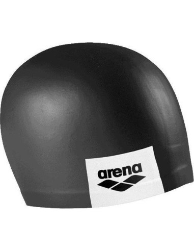 Moulded Swimming Cap Arena Logo, Black