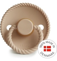 Pacifier FRIGG Rope Latex Croissant, Size 1