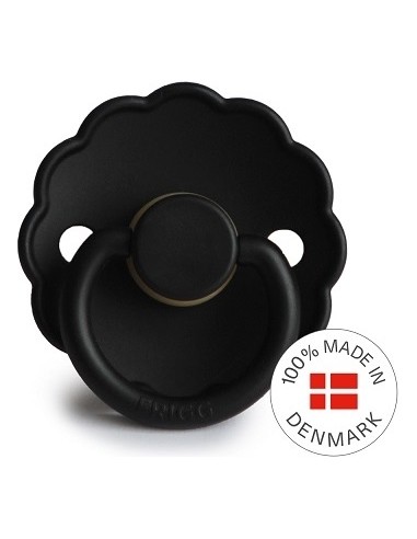 Pacifier FRIGG Daisy Latex Jet Black, Size 1