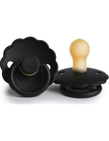 Pacifier FRIGG Daisy Latex Jet Black, Size 1
