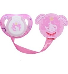 Pacifier with Holder Baby Care, Pink