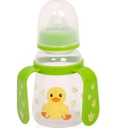 Bottle With Two Handles Baby Care, 125 ml, Green