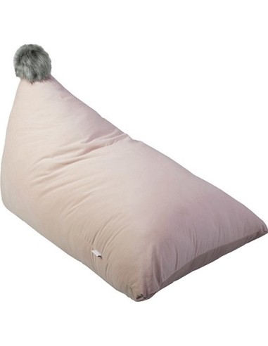 Pouf Bag Misioo - Lila/Grey Pom Pom
