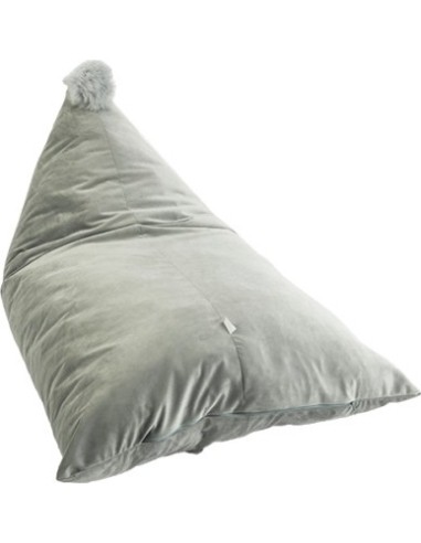 Pouf Bag Misioo - Baby Bag, Graphite/Grey Pom Pom