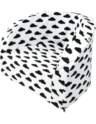 Armchair Misioo Smart - White With Black Clouds