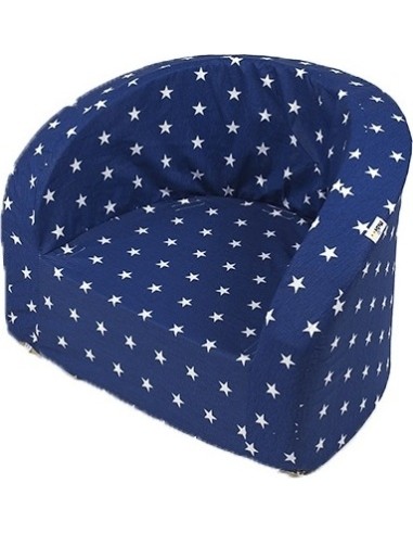 Armchair Misioo Smart - Navy Blue with White Stars