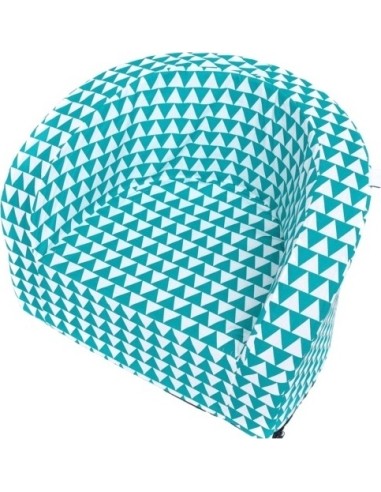 Armchair Misioo Smart - Turqoise & White Triangles