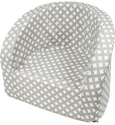 Armchair Misioo Smart - Grey with White Crosses