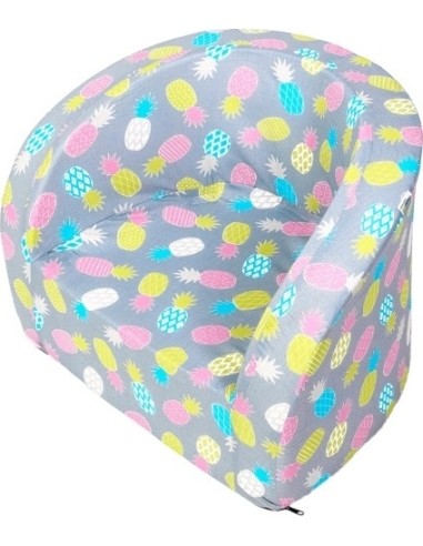 Armchair Misioo Smart - Grey With Pink Pineapples