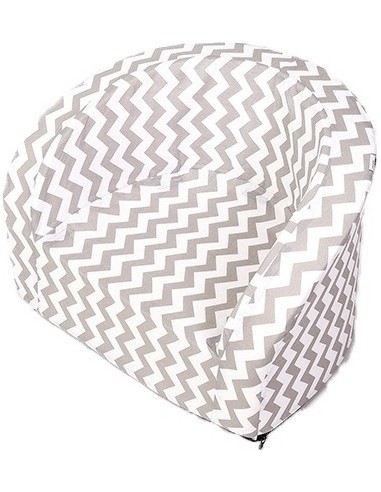 Armchair Misioo Smart - Grey & White Zigzag