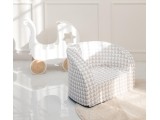 Vaikiškas fotelis Misioo Smart - pilki ir balti zigzagai