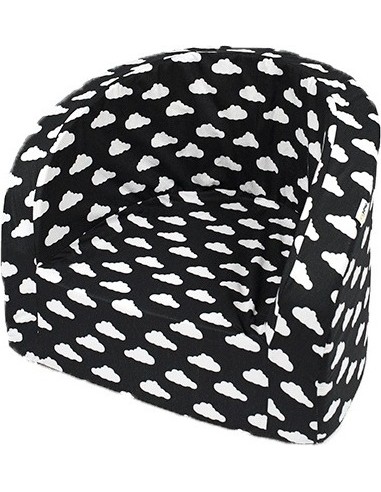 Armchair Misioo Smart - Black with White Clouds